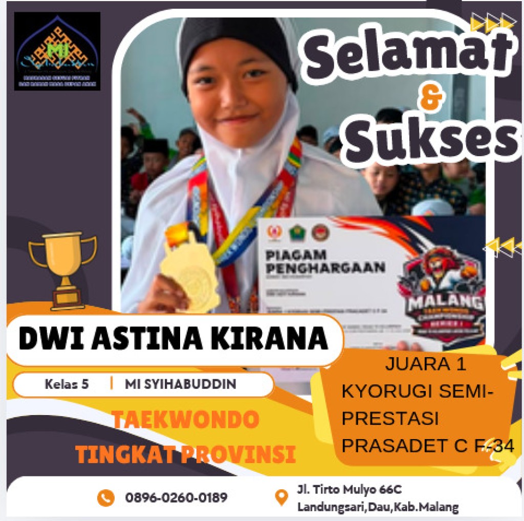 Ukir Prestasi di Tingkat Provinsi: Dwi Astina Kirana Raih Juara 1 Taekwondo "Malang Championship Series 1"
