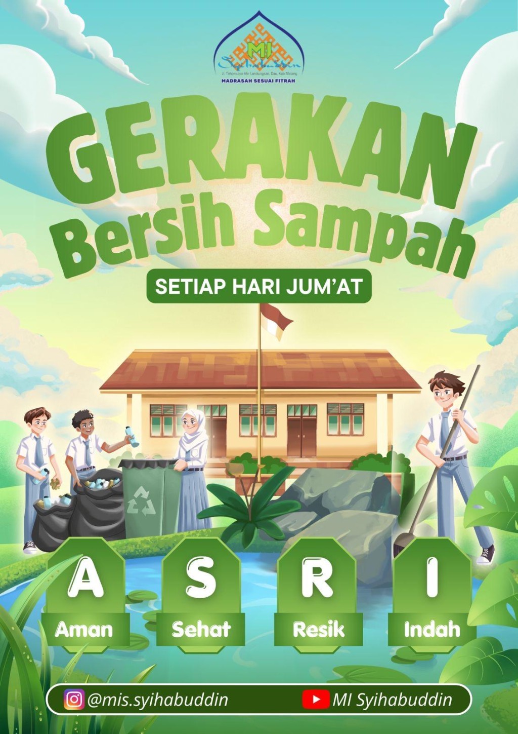 Melatih Kepedulian Lingkungan: MI Syihabuddin Gelar Gerakan Sampah Bersih "Sehari Tanpa Menghasilkan Sampah"